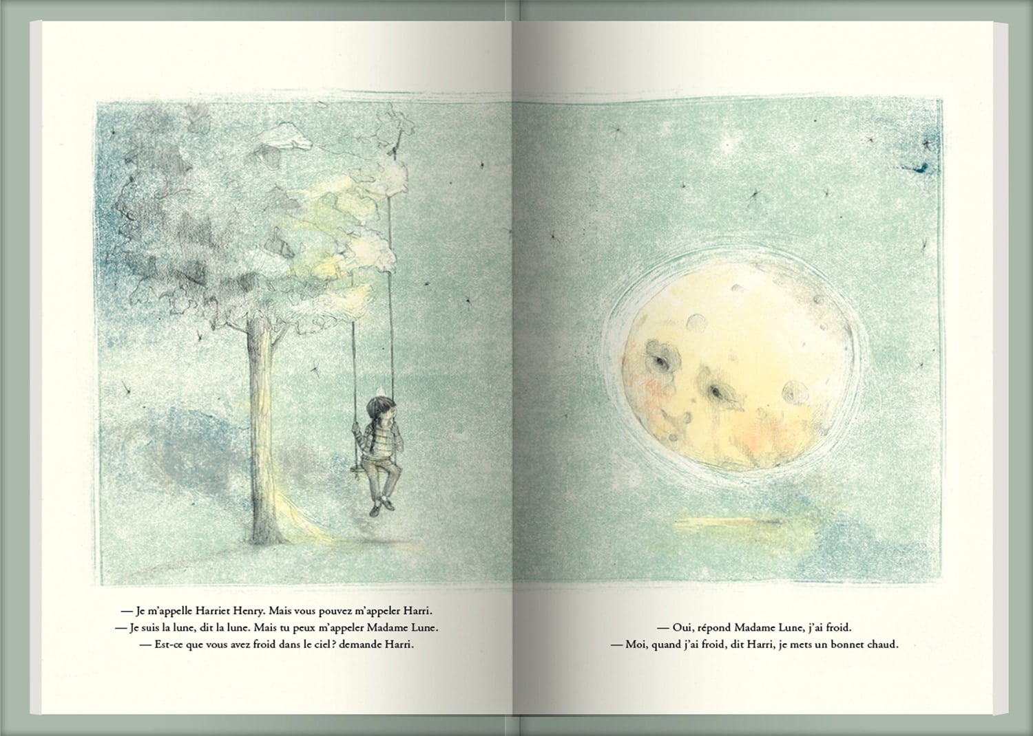 Page intérieure du livre Une musique pour Madame Lune