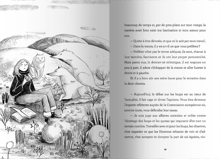 Page intérieure du livre Mémoires d’outre-contes : Le Petit Chaperon Rouge